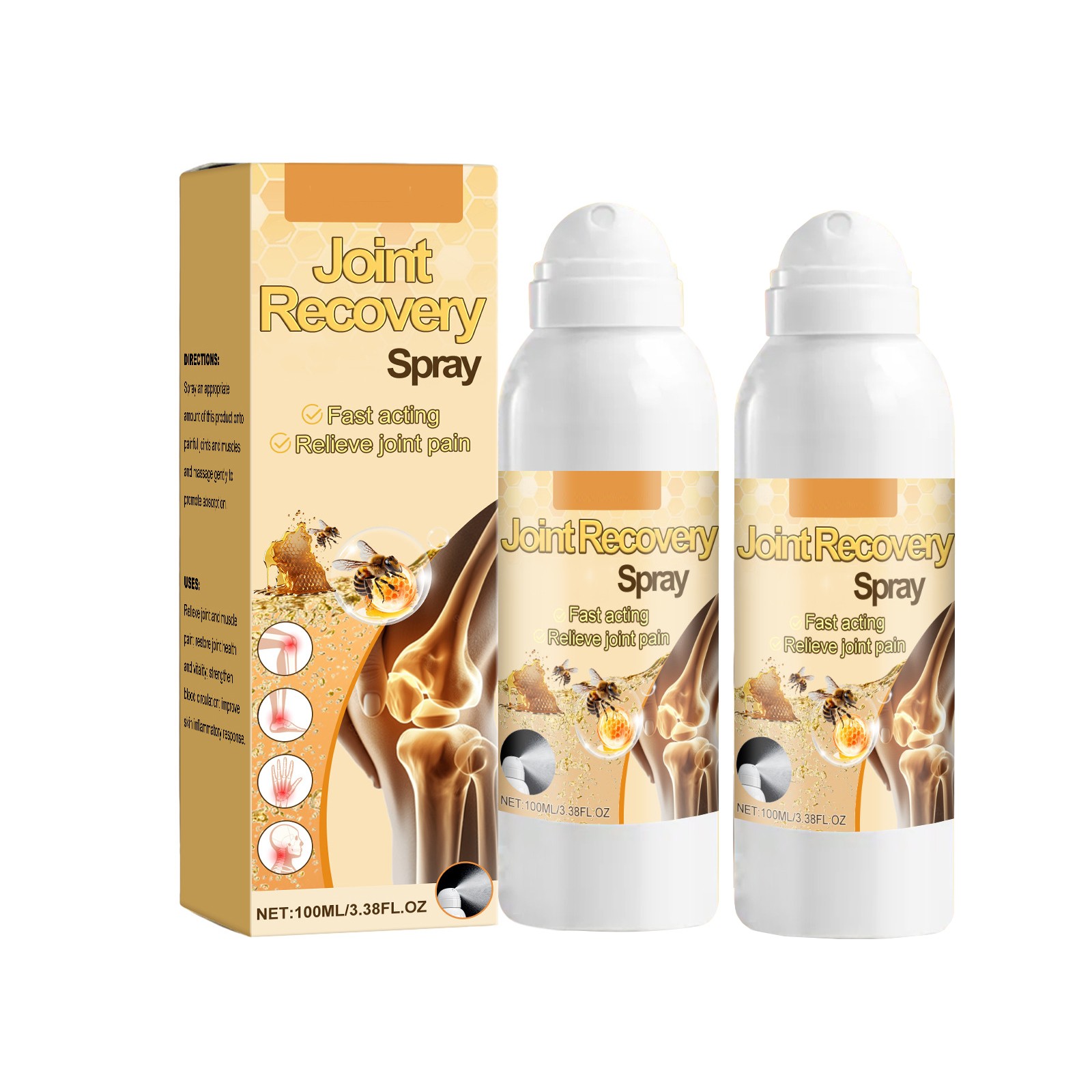 Skin Care Set, Joint Care Spray Body Shoulder Leg Joint Comfort Massage Daily Body Care Spray 100ml